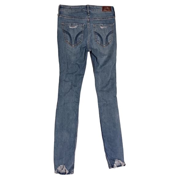 Hollister High-rise Super Skinny Classic Stretch Womens 1R Distressed 25Wx29L - Picture 2 of 8